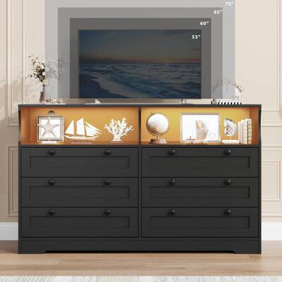 black and light wood dresser CraftPorch Transitional 4-Drawers Wooden Dresser