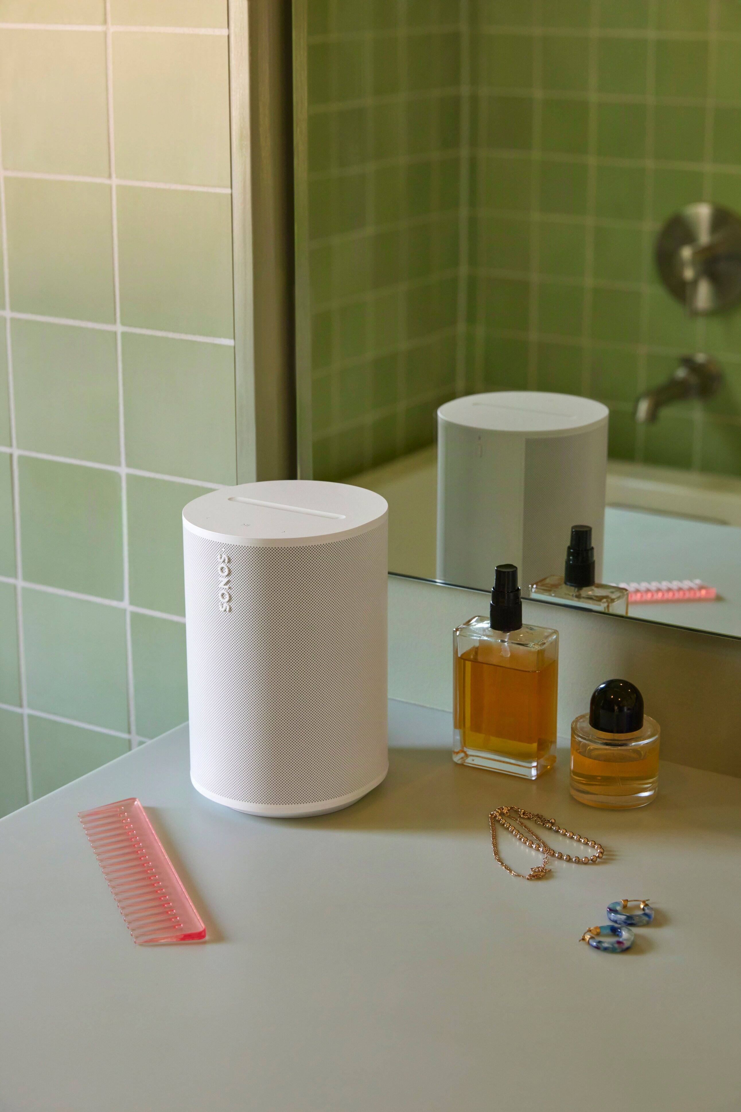 Alt View 1. Sonos - Era 100 SL WiFi and Bluetooth Wireless Speaker (Pair) - White.