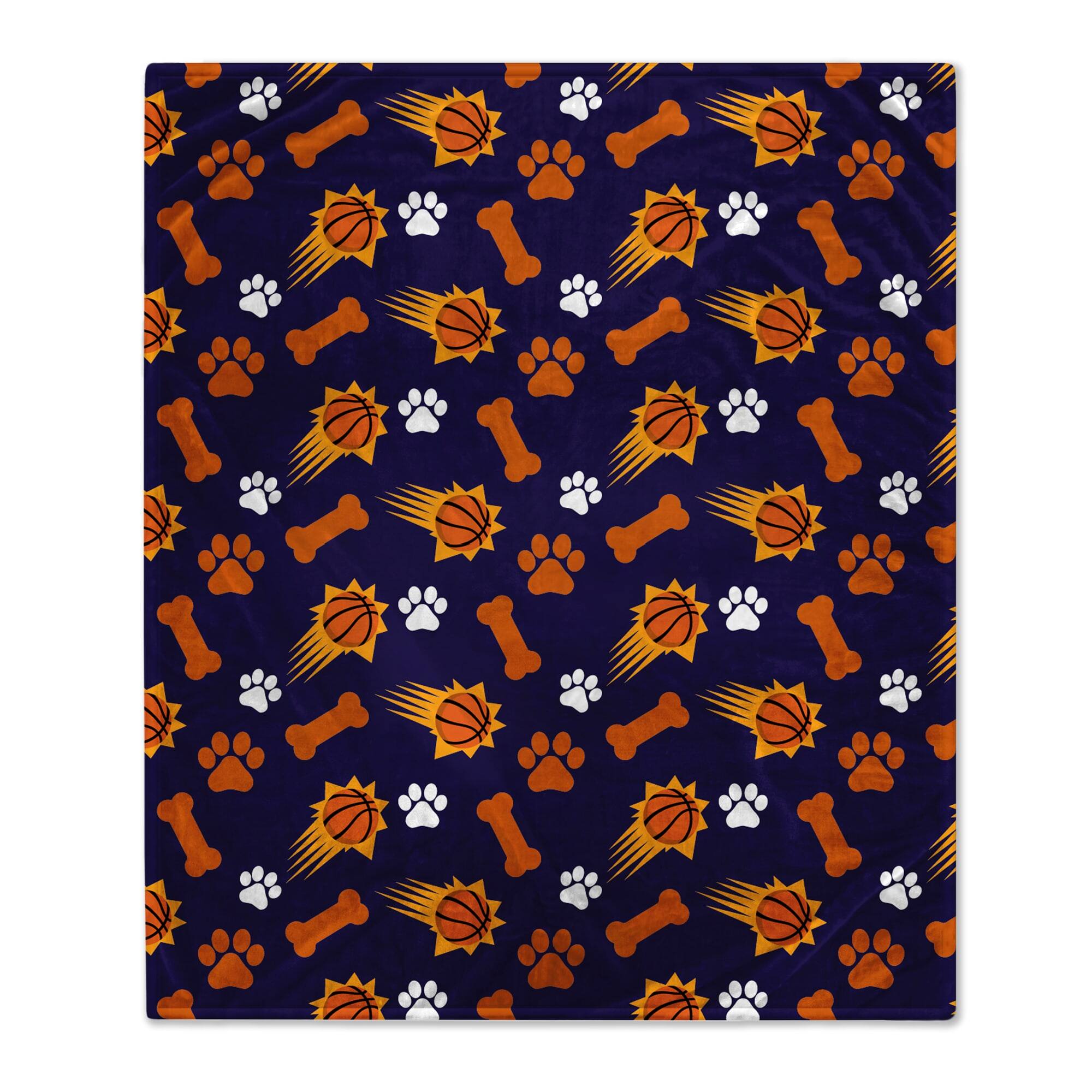 Front. Pegasus - Phoenix Suns 40" x 50" Lightweight Bones Flannel Fleece Pet Blanket - Purple.