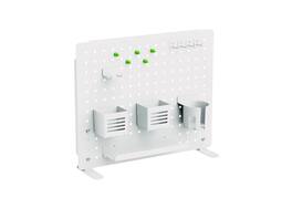 KanTek - PBS120W Pegboard Organizer - Three Compartments - 20.58 x 1 x 17 - White, Steel