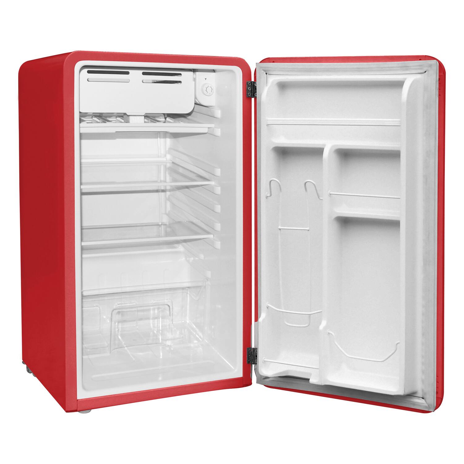 Alt View 8. Frigidaire - 3.2-Cu.-Ft. 60-Watt Retro Compact Refrigerator (Red) - Red.
