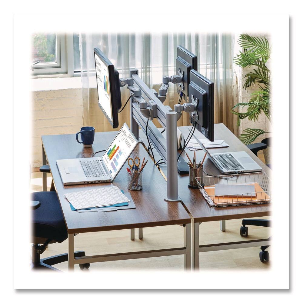 Alt View 1. Tripp Lite - DMSWKITTAA Slat Rail with Posts for Slat Wall System for 32" TVs 8.1w x 5.7d x 5.51h Silver Supports 33 lb - Silver.