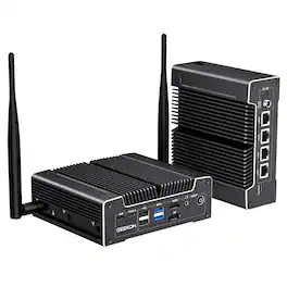 GEEKOM - iX12 FanlessMini PC, N95, 8GB DDR5 RAM& 256GB SSD - Dark Gray