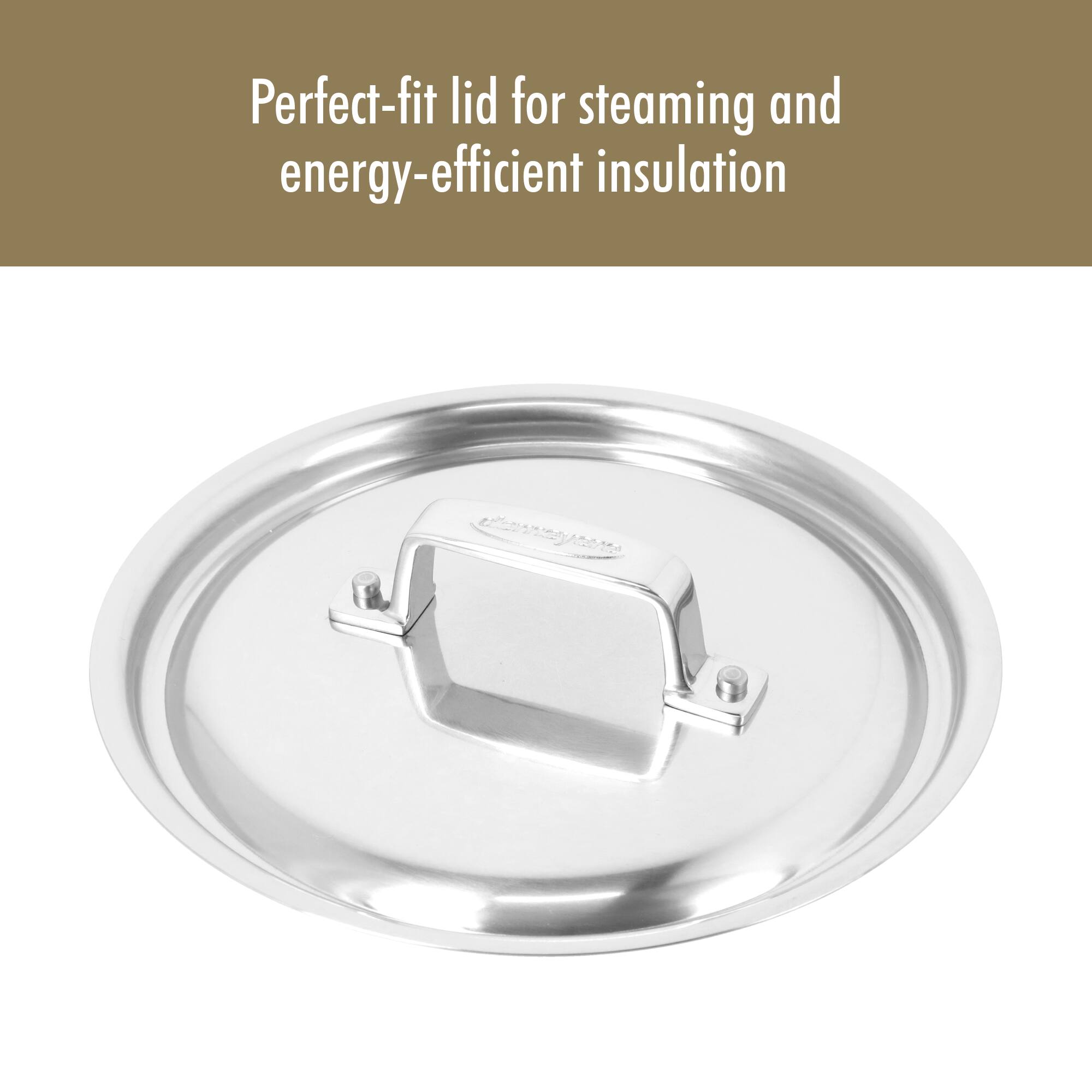 Perfect-fit lid for steaming and energy-efficient insulation