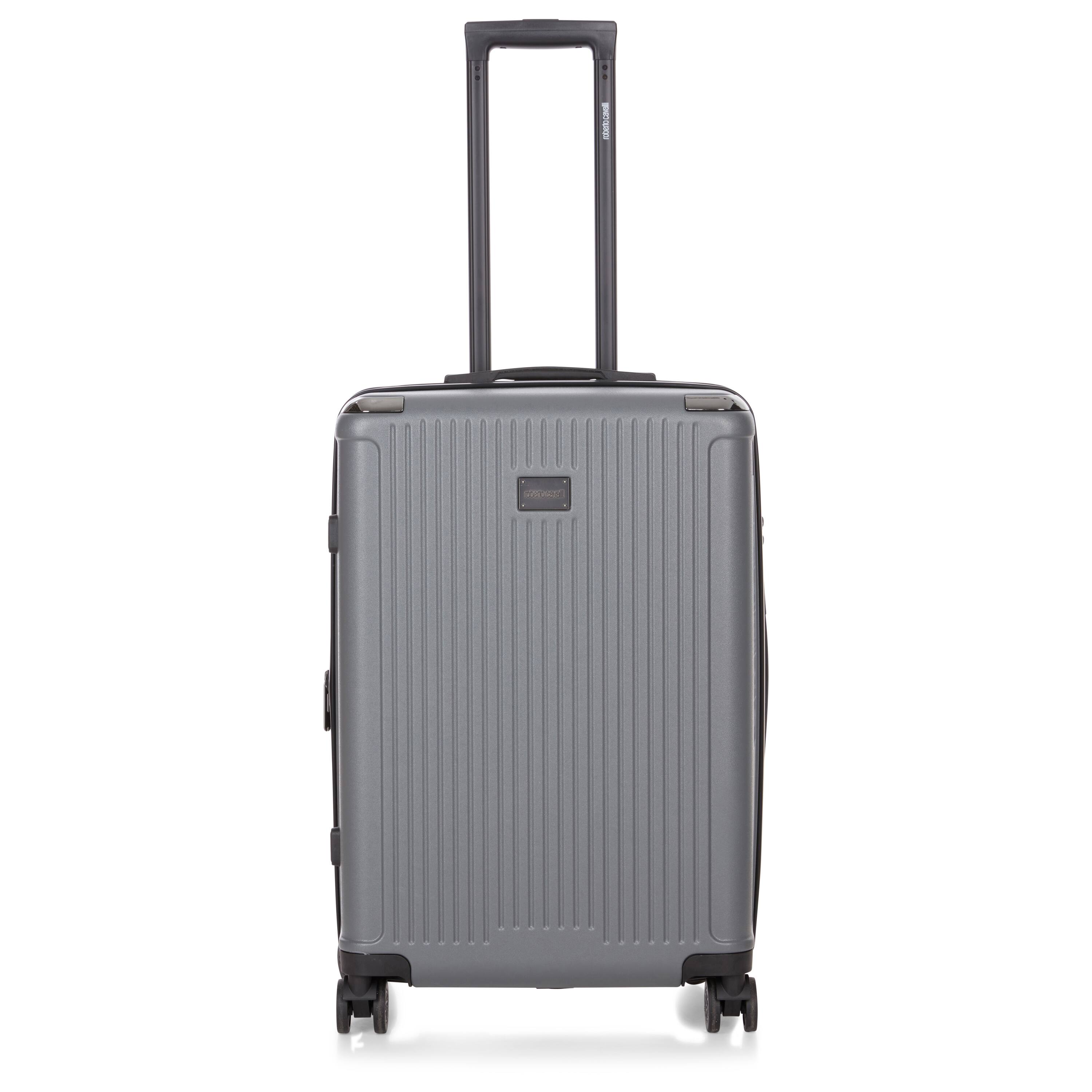 Alt View 2. Roberto Cavalli - 3 Piece Luggage Set with Expandable Hard Shell & 8 Spinner Wheels - GREY.