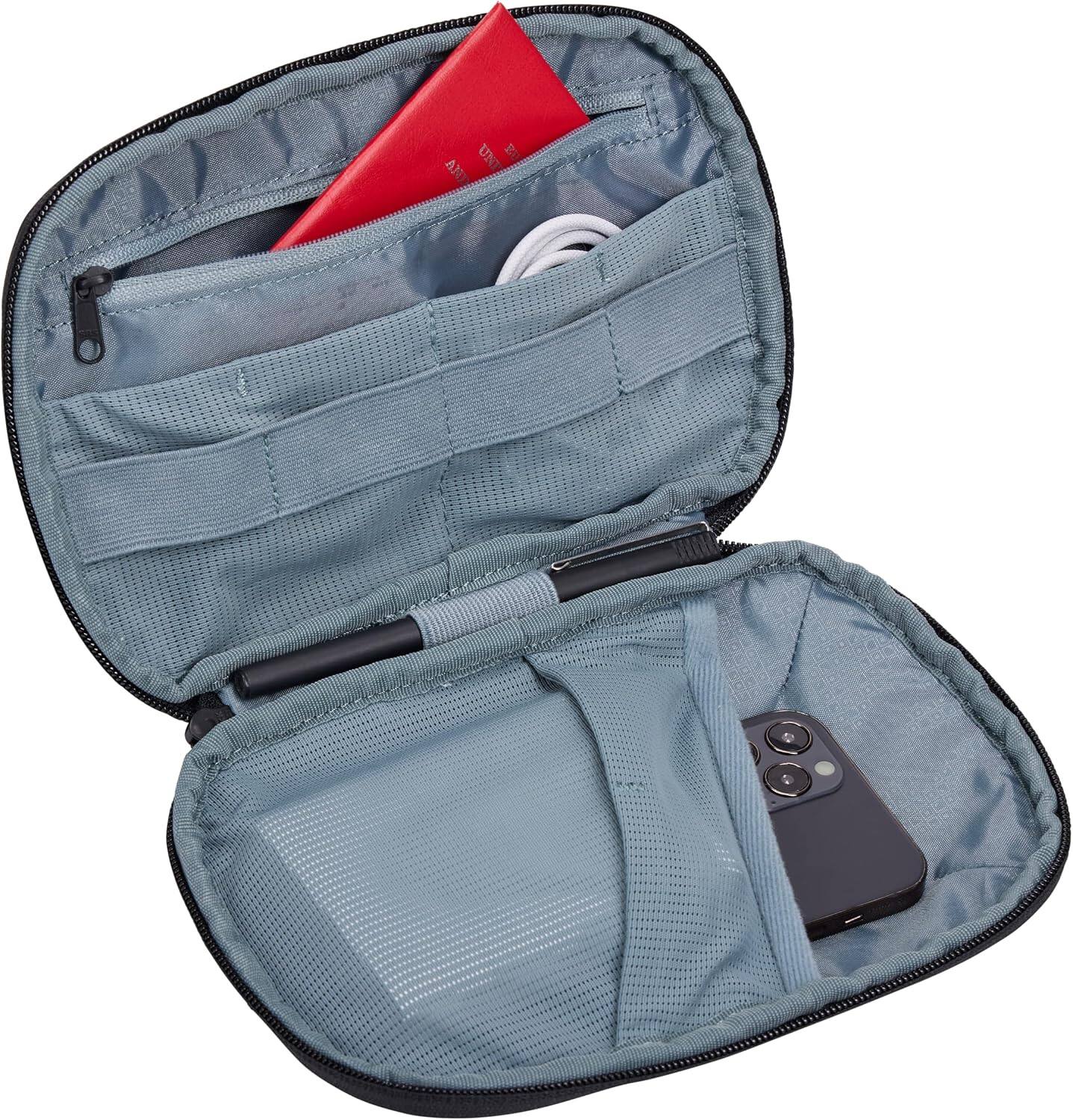 Alt View 13. Thule - Terra PowerShuttle - Medium travel case for cords, cables, charger, power banks, AirPods, earbuds, headphones and more - Black.