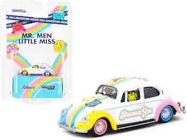 Volkswagen Beetle Low Rider "Mr. Men Little Miss" "Collaboration Model" 1/64 Diecast Model Car by Schuco & Tarmac Works - Multicolor