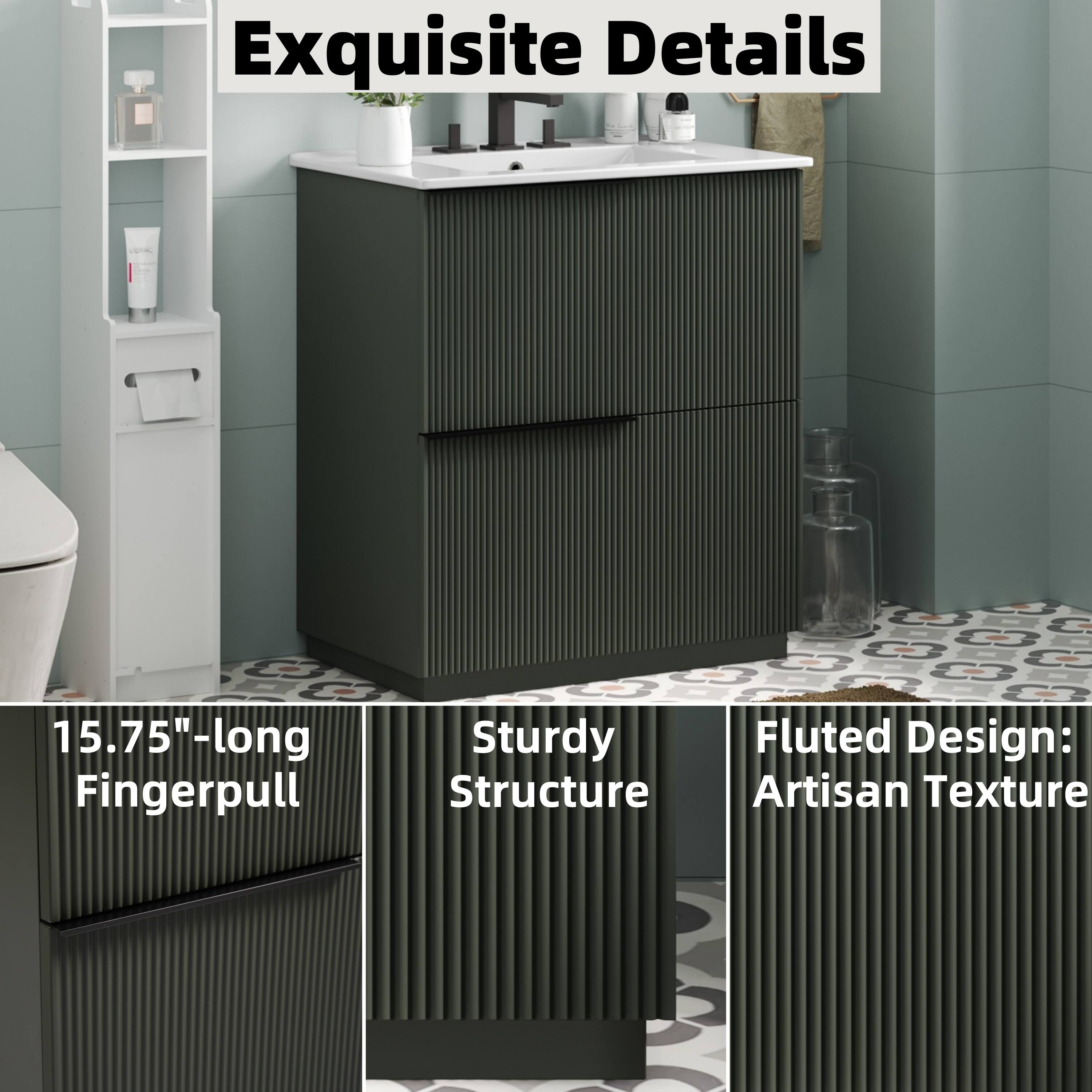 Exquisite Details

15.75"-long Fingerpull

Sturdy Structure

Fluted Design: Artisan Texture