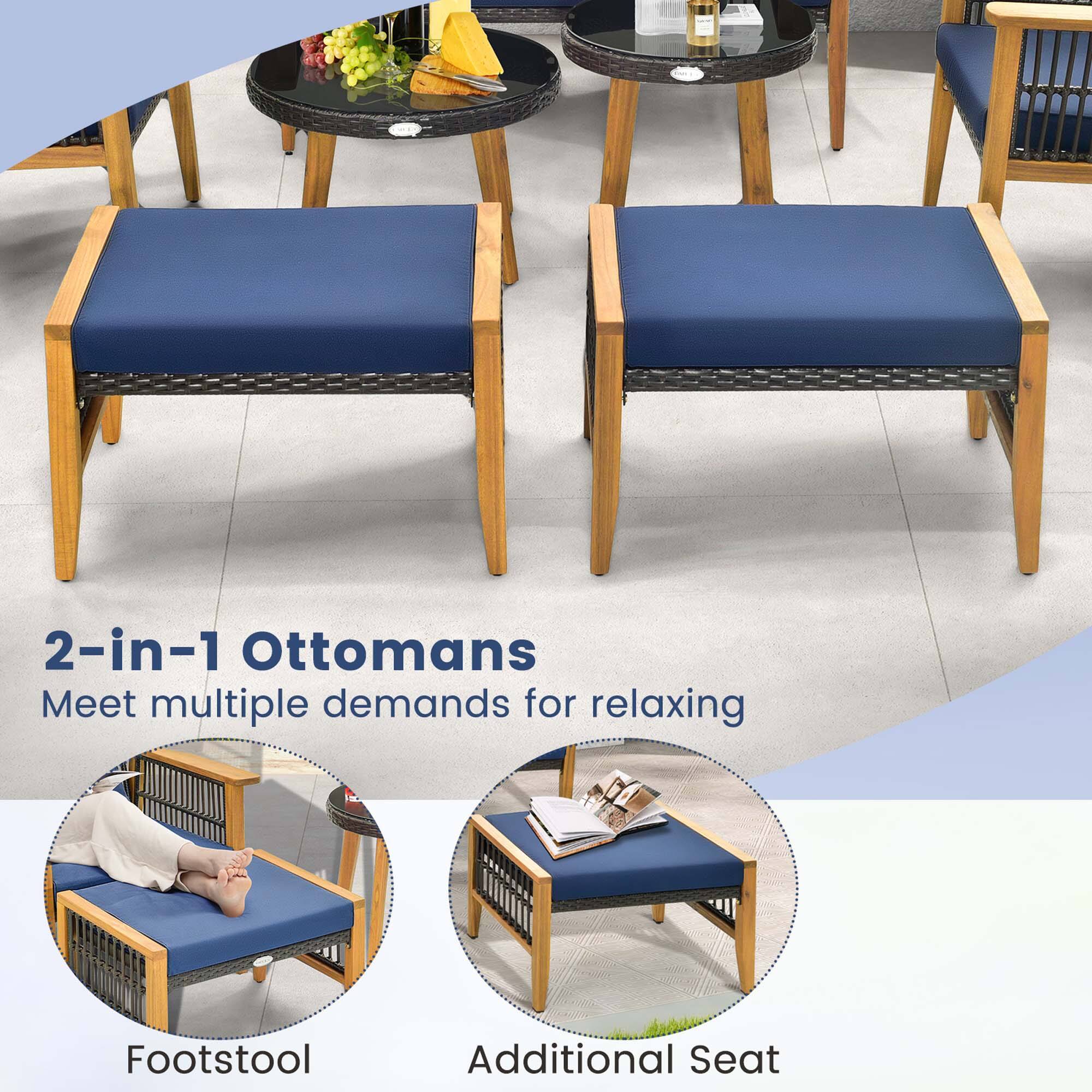 2-in-1 Ottomans  
Meet multiple demands for relaxing  

Footstool  
Additional Seat