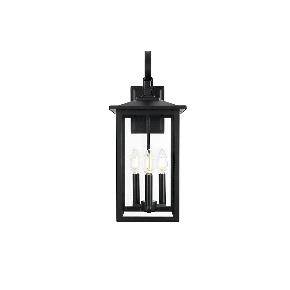 Alt View 1. Elegant Lighting - Carisle 7 inch Outdoor Pendant in Black - Black.