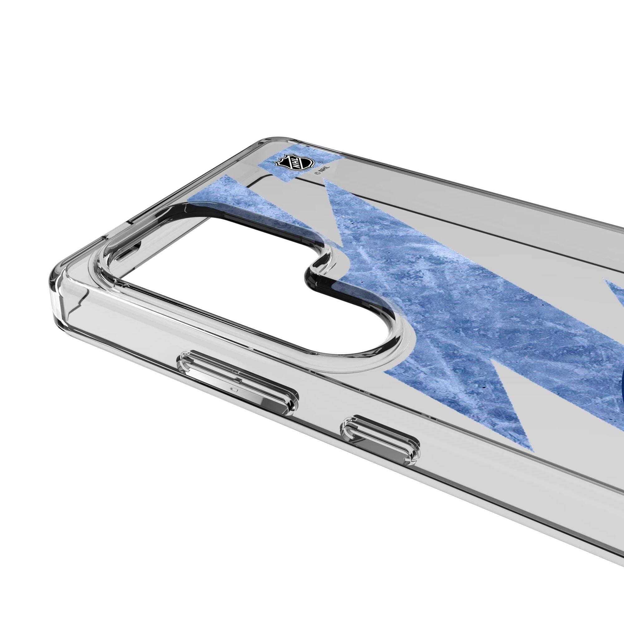 Alt View 2. Keyscaper - Tampa Bay Lightning Galaxy Clear Ice Case - S24 - Multicolor.