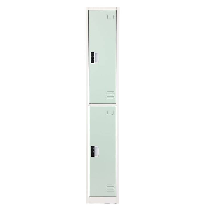Alt View 1. AdirOffice - Storage Locker 629-Series 72" H 2-Tier Steel Digital Lock 2-Shelf Locker - Misty Green.