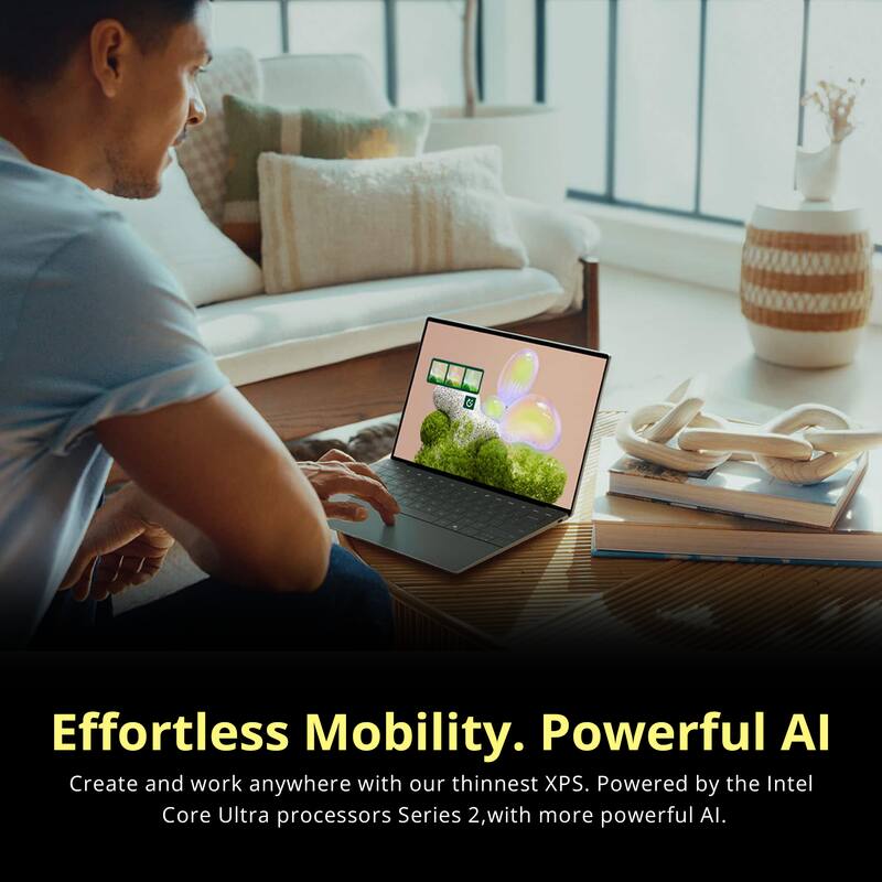 Effortless Mobility. Powerful AI

Create and work anywhere with our thinnest XPS. Powered by the Intel Core Ultra processors Series 2, with more powerful AI.