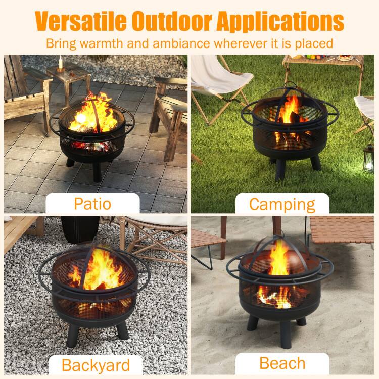 Versatile Outdoor Applications  
Bring warmth and ambiance wherever it is placed  

Patio  
Camping  
Backyard  
Beach