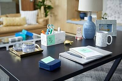 Alt View 7. Post-it - Pop-up Notes, 3" x 3", Poptimistic Collection, 100 Sheet/Pad, 14 Pads/Pack - Power Pink, Acid Lime, Aqua Splash, Canary Yellow.