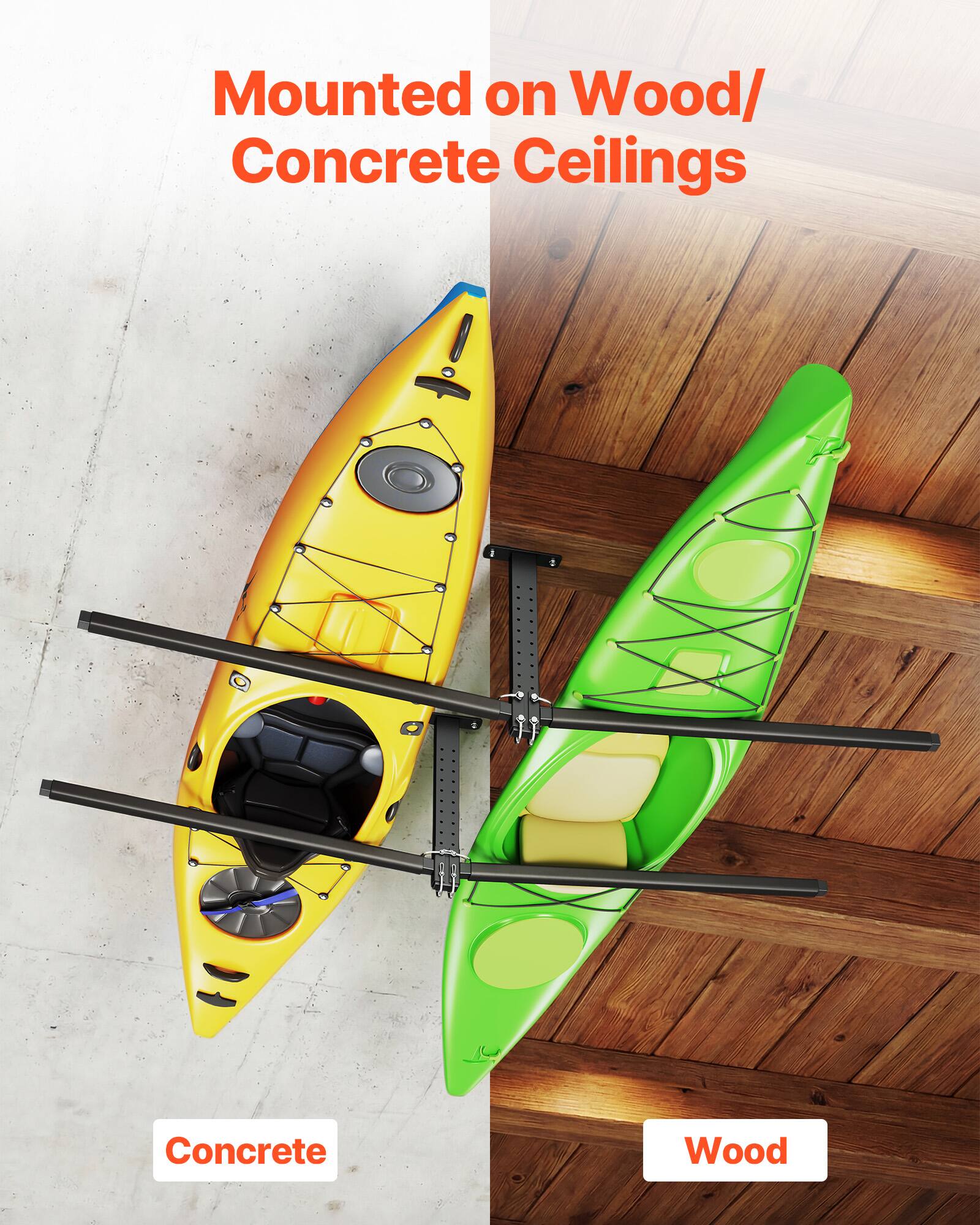 Mounted on Wood/ Concrete Ceilings

Concrete

Wood