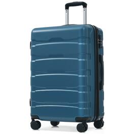 PexFix - 28" Hardshell ABS Carry-On, Durable Expandable Travel Suitcase with Spinner Wheels, TSA Lock for Air Travel - Blue