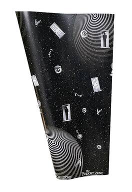 Trick or Treat Studios - The Twilight Zone Premium Wrapping Paper | 30 x 96 Inches - Black