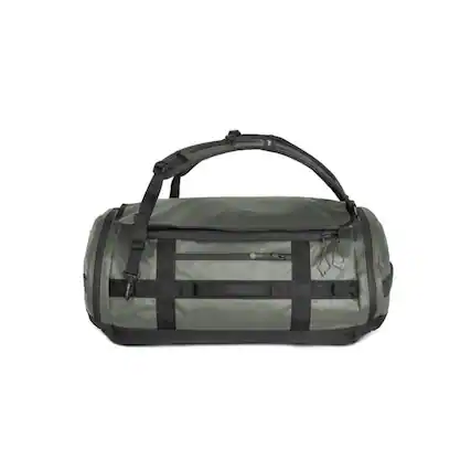 Front. WANDRD - WANDRD CARRYALL Duffel with Expandable Bottom Compartment (Wasatch Green, 40L) - Green.