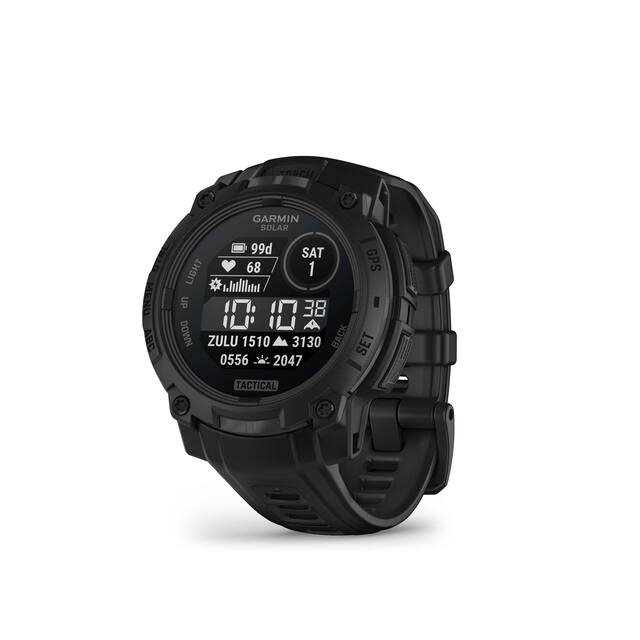 Garmin - Instinct 3 Solar GPS Smartwatch 45 mm Fiber-reinforced Polymer Tactical Edition - Black - (2025)