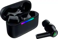 Front. Razer - Hammerhead V3 X HyperSpeed Wireless Multi‑Platform In-Ear Gaming Earbuds – 2.4 GHz & Bluetooth 5.3, Up to 35 Hr Battery - Black.