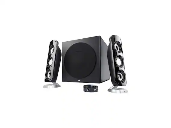 Front. Cyber Acoustics - Cyber Acoustics CA-3908 2.1 Speaker System, 92W, Deep Bass for Music, Movies, Games - Black.