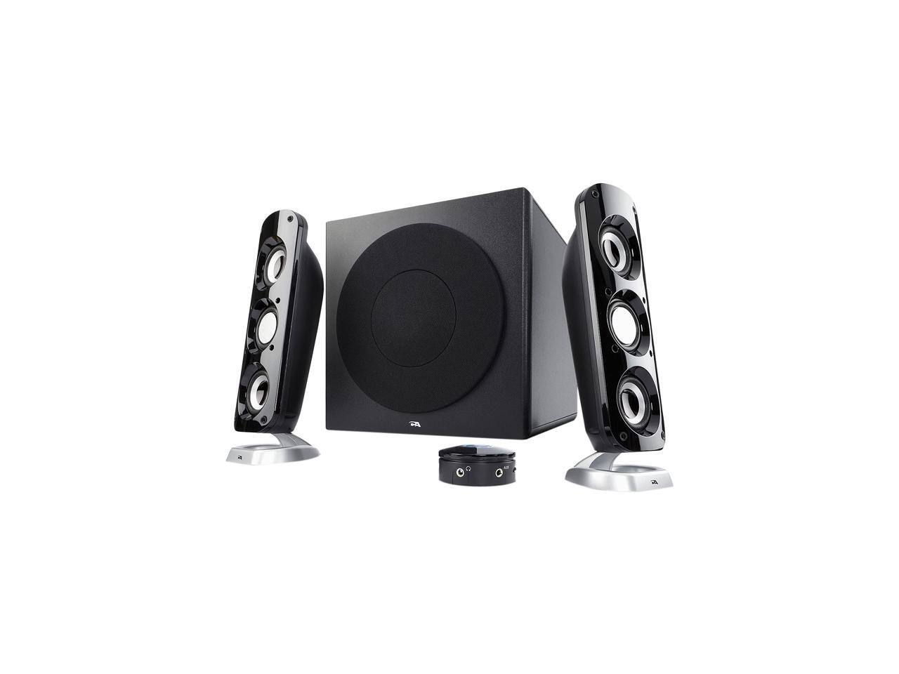 Cyber Acoustics - CA-3908 2.1 Speaker System, 92W, Deep Bass for Music, Movies, Games - Black