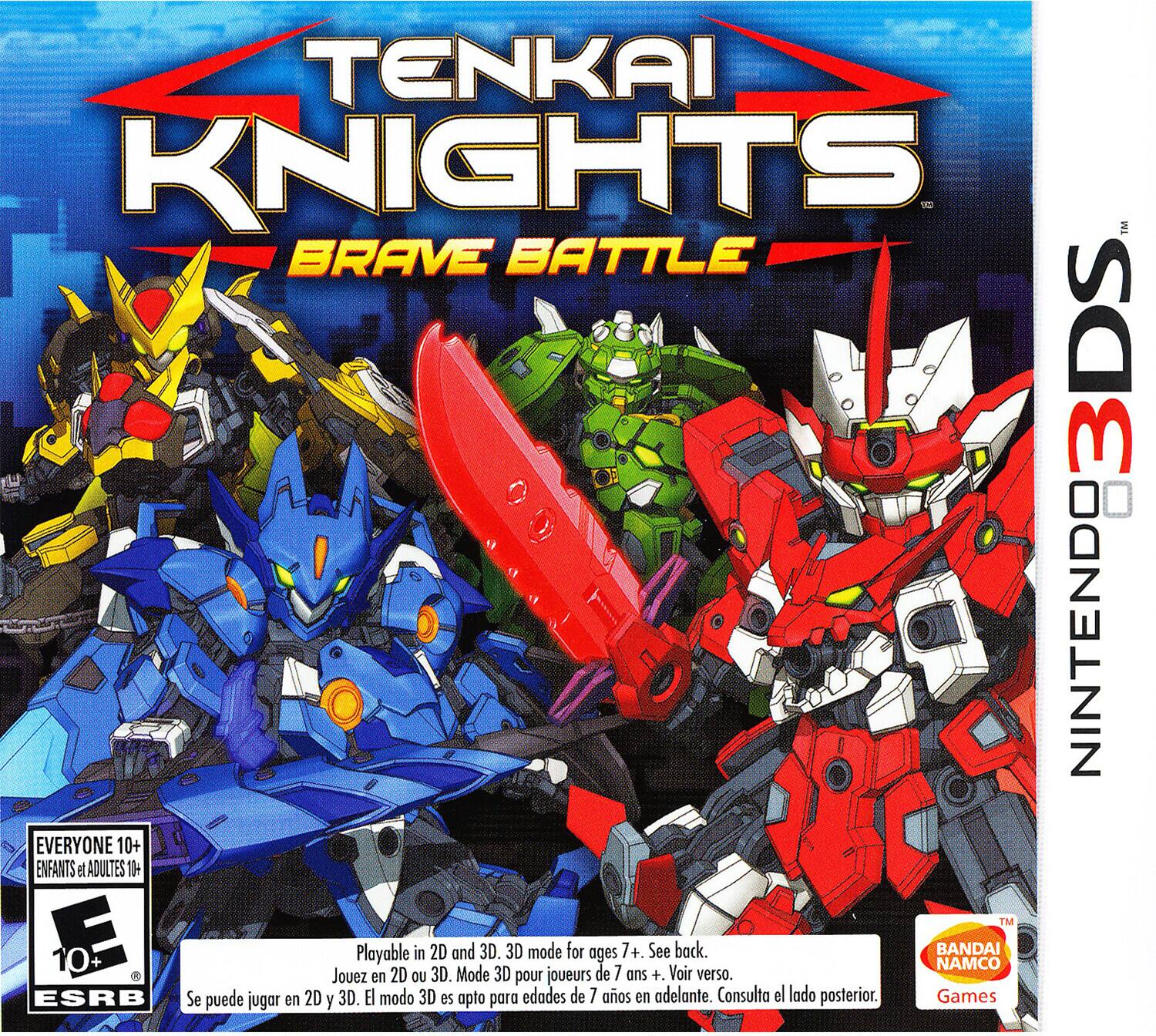TENKAI KNIGHTS BRAVE BATTLE 3DS NINTENDO EVERYONE 10+ ENFANTS et ADULTES 11 TM E 10+ 00 Jouez Playable en 2D OU in 2D 3D. and Mode 3D. 3D 3D pour mode joueurs for ages de 7 7+ ans See +. Voir back. verso. BANDAI NAMCO ESRB Se puede jugar en 2D 3D. El modo 3D es apto para edades de 7 años en adelante. Consulta el lado posterior. Games y

**Corrected Text:**

TENKAI KNIGHTS BRAVE BATTLE 3DS NINTENDO EVERYONE 10+ ENFANTS et ADULTES 11 TM E 10+ 00 Jouez Playable en 2D OU in 2D 3D. and Mode 3D. 3D 3D pour mode joueurs for ages de 7 7+ ans See +. Voir back. verso. BANDAI NAMCO ESRB Se puede jugar en 2D 3D. El modo 3D es apto para edades de 7 años en adelante. Consulta el lado posterior. Games y

**Grouped and Corrected Text:**

- **Title:** TENKAI KNIGHTS BRAVE BATTLE 3DS
- **Rating:** EVERYONE 10+
- **Platform:** NINTENDO 3DS
- **Playable Modes:** 2D and 3D
- **Age Recommendation:** 7+ years
- **Publisher:** BANDAI NAMCO
- **ESRB:** E for Everyone 10+
- **Additional Information:** Se puede jugar en 2D y 3D. El modo 3D es apto para edades de 7 años en adelante. Consulta el lado posterior.