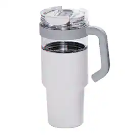 Asobu - 34-Oz Explorer See-Through Travel Mug with Detachable Insulated Tumbler - White