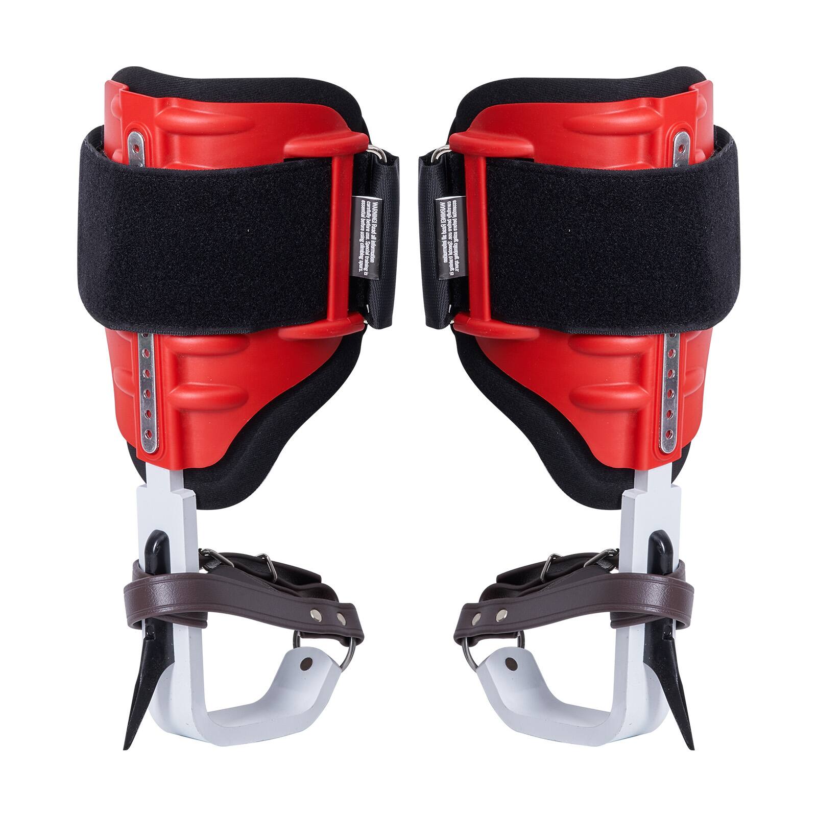 Alt View 5. VEVOR - Tree Climbing Spikes, 1 Pair Aluminum Climbing Spurs, 350lbs Load Capacity Tree Climbing Gear with Straps - Red.
