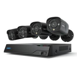 Reolink - Advantage 8-Channel, 4 - Bullet Camera Indoor/Outdoor 4K 8MP PoE 2TB NVR Security Surveillance System - Black