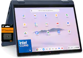 Lenovo - Chromebook Plus 2-in-1 14" Full HD Touchscreen Laptop - Intel Core 3 Processor N355 2025 - 8GB Memory - 128GB UFS+256SD - 256GB SD Card - Cosmic Blue