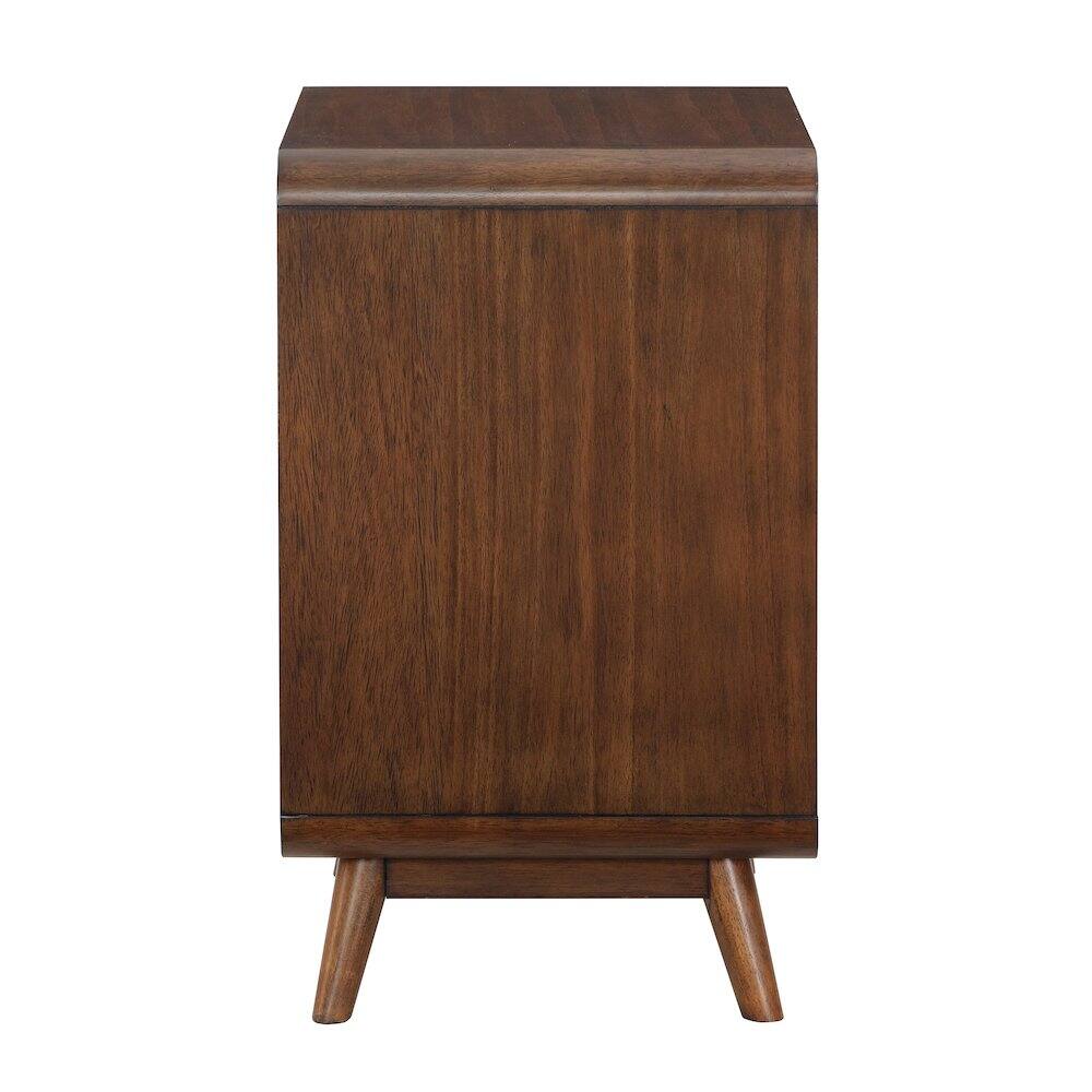 Alt View 2. Furniture of America - Ocala Mid-Century Wood 1-Drawer Side Table - Brown.