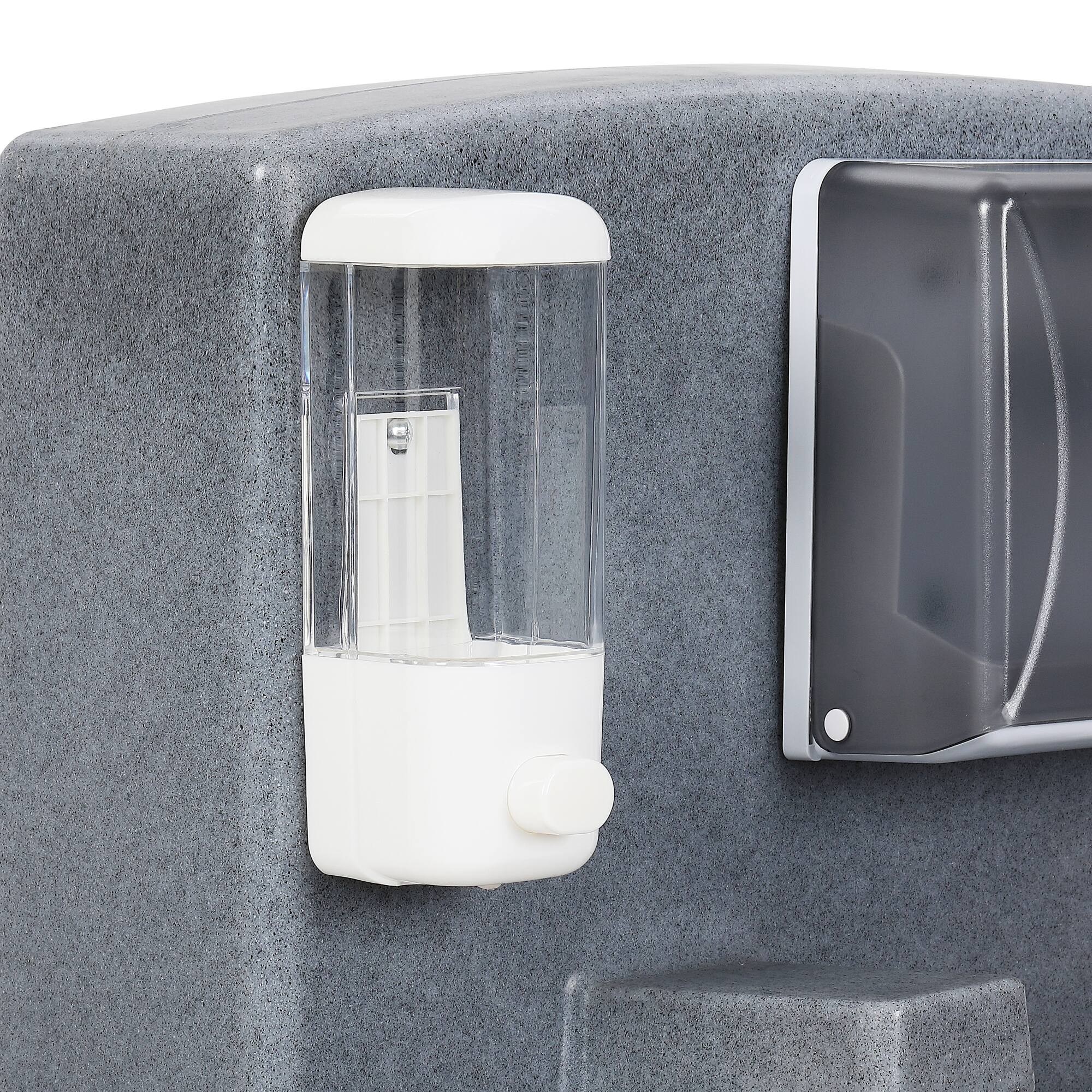 Alt View 6. Koolmore - 26.4 Gallon Double Mobile Hand Wash Station with Soap and Paper Towel Dispensers, Wheels and Grab Handle - Gray.