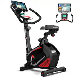 HARISON - Upright Exercise Bike for Home, Magnetic Stationary Bike with Bluetooth, LCD Monitor & 350 LB Capacity - B7 without mat