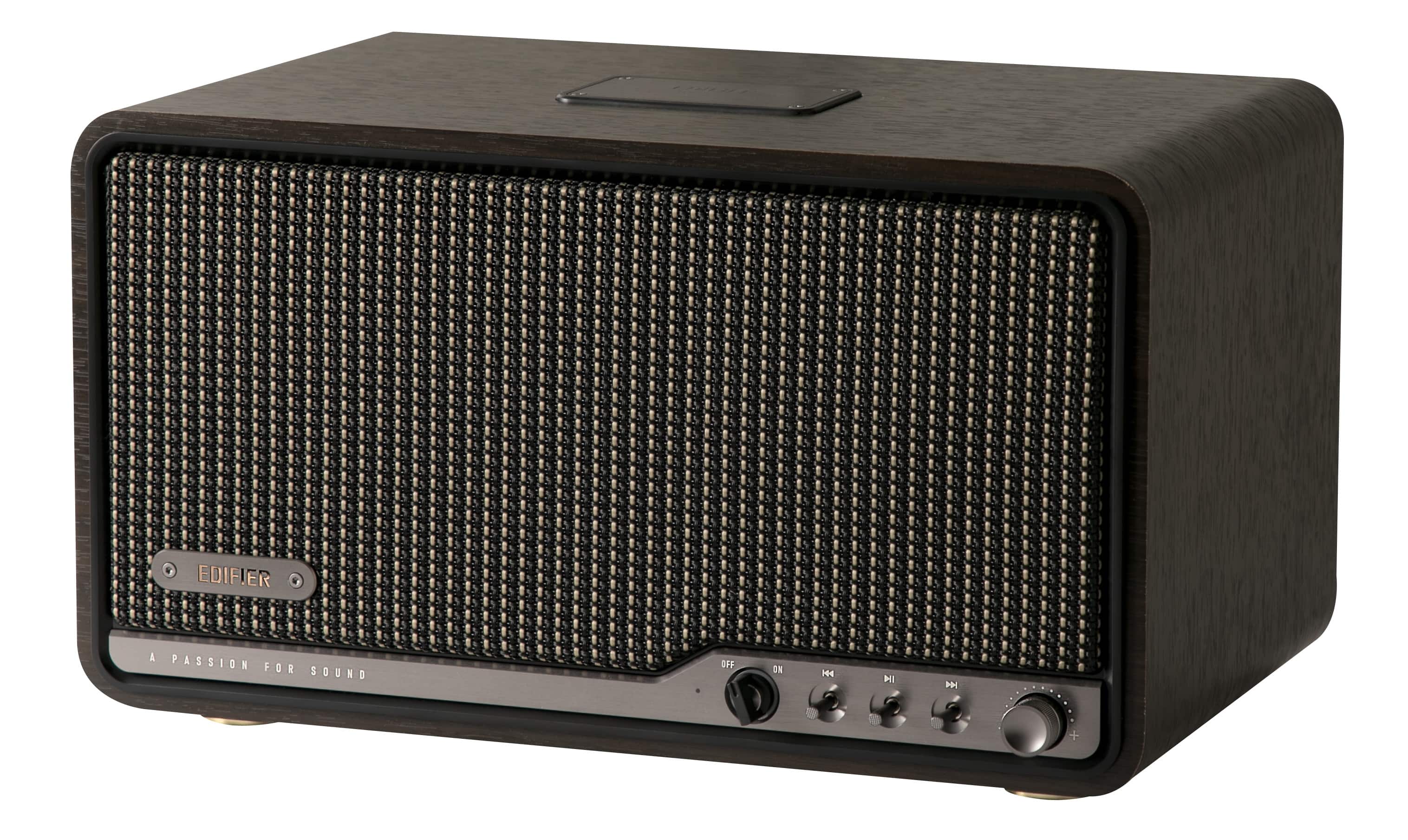 Edifier - S300 Tabletop Wireless Speaker (Each) - Black Walnut