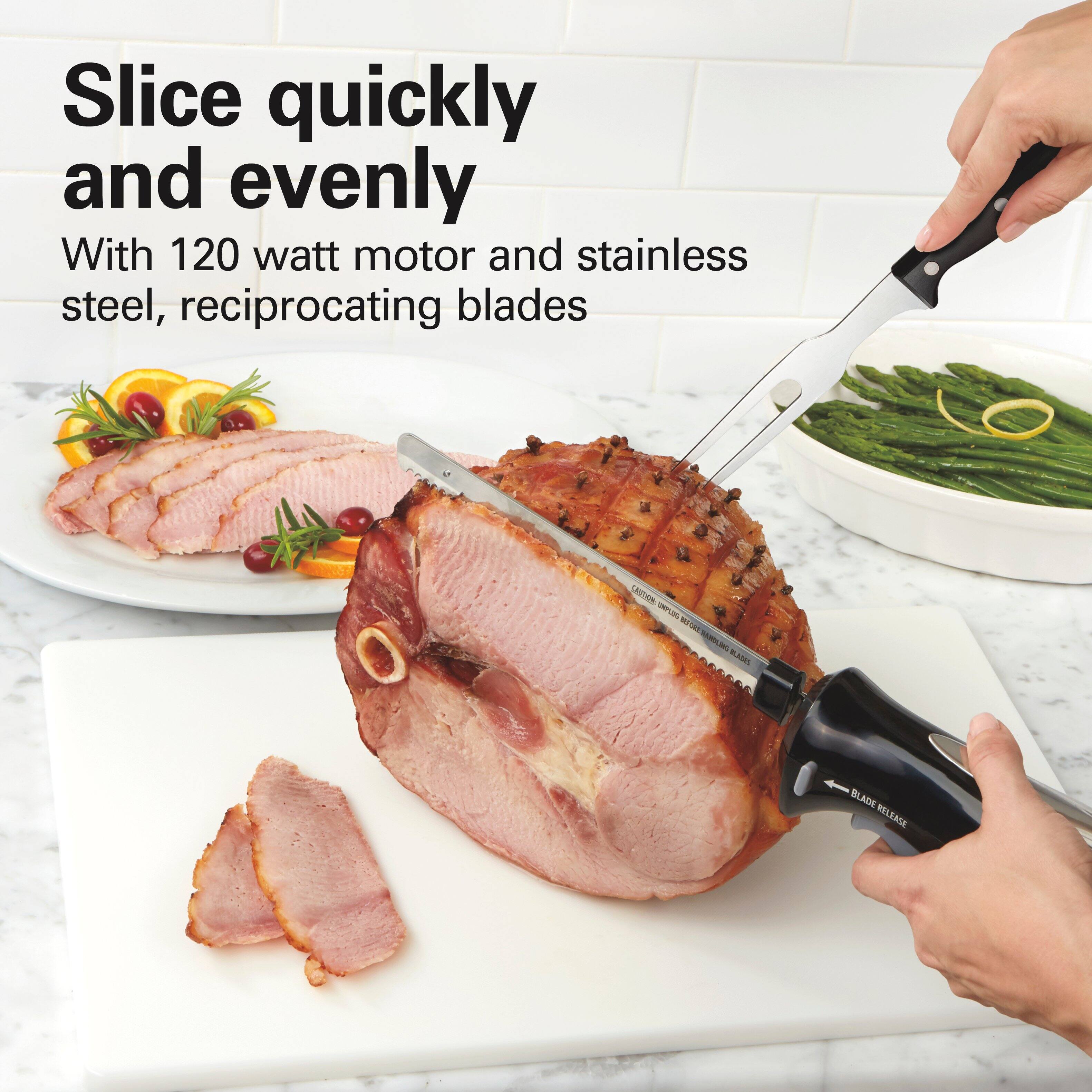 Slice quickly and evenly

With 120 watt motor and stainless steel, reciprocating blades