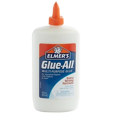 ELMER'S Glue-All  
MULTI-PURPOSE GLUE  
For Household Repairs, Craft Projects & More!  
Extra Strong Formula  
Dries Fast  
Safe & Non-Toxic  
16 fl oz (473 mL)  

WARNING: