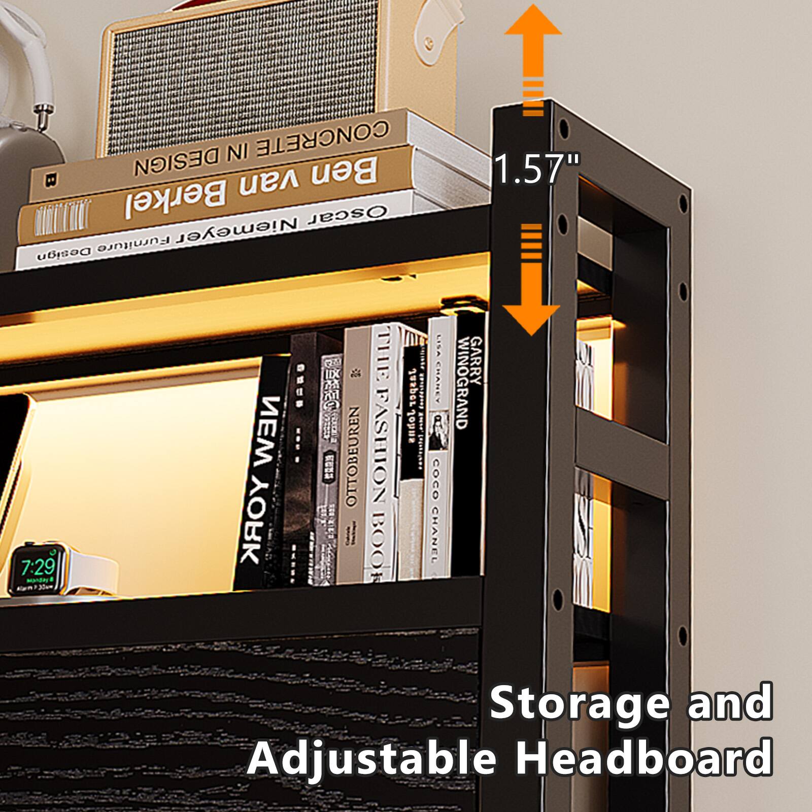 NI CONCRETE DESIGN  
Ben van Berkel Oscar Furniture Niemeyer Design  
1.57"  
7:29  
NEW YORK  
aT KI NETE  
OTTOBEUREN FASHION  
HOOa Ite 1OG ddet. annot ..  
LISA CHANKY COCO CHANEL WINOGRAND GARRY  
Storage and Adjustable Headboard