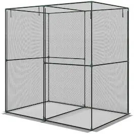 Outsunny - x 4' x 6' Crop Cage, Plant Protection Tent with Zippered Doors for Vegetable Garden