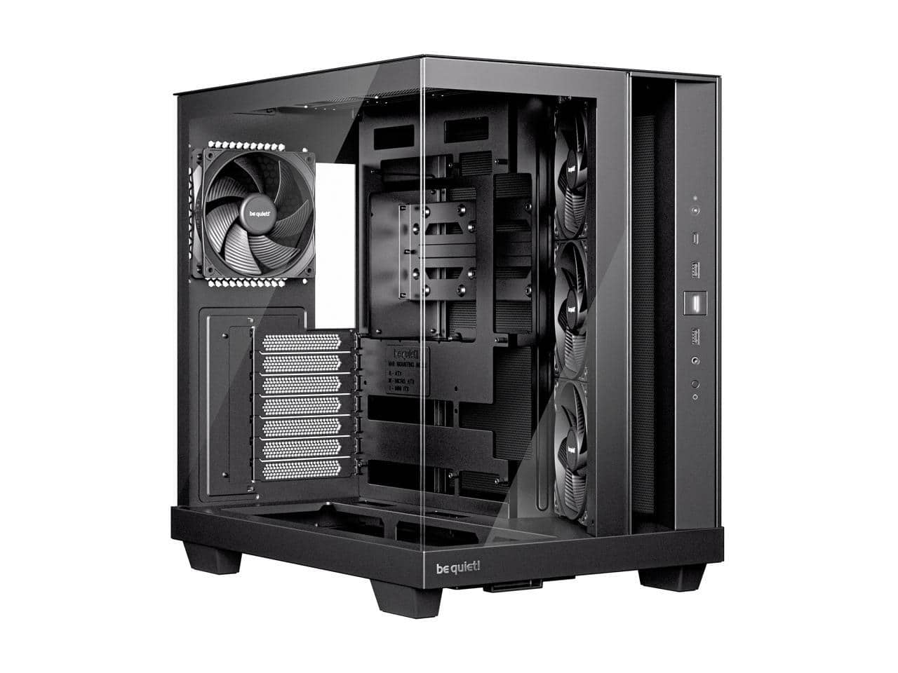 be quiet! - Light Base 500 Black ABS/Steel/Tempered Glass ATX/M-ATX/Mini-ITX BTF MB Case - Black