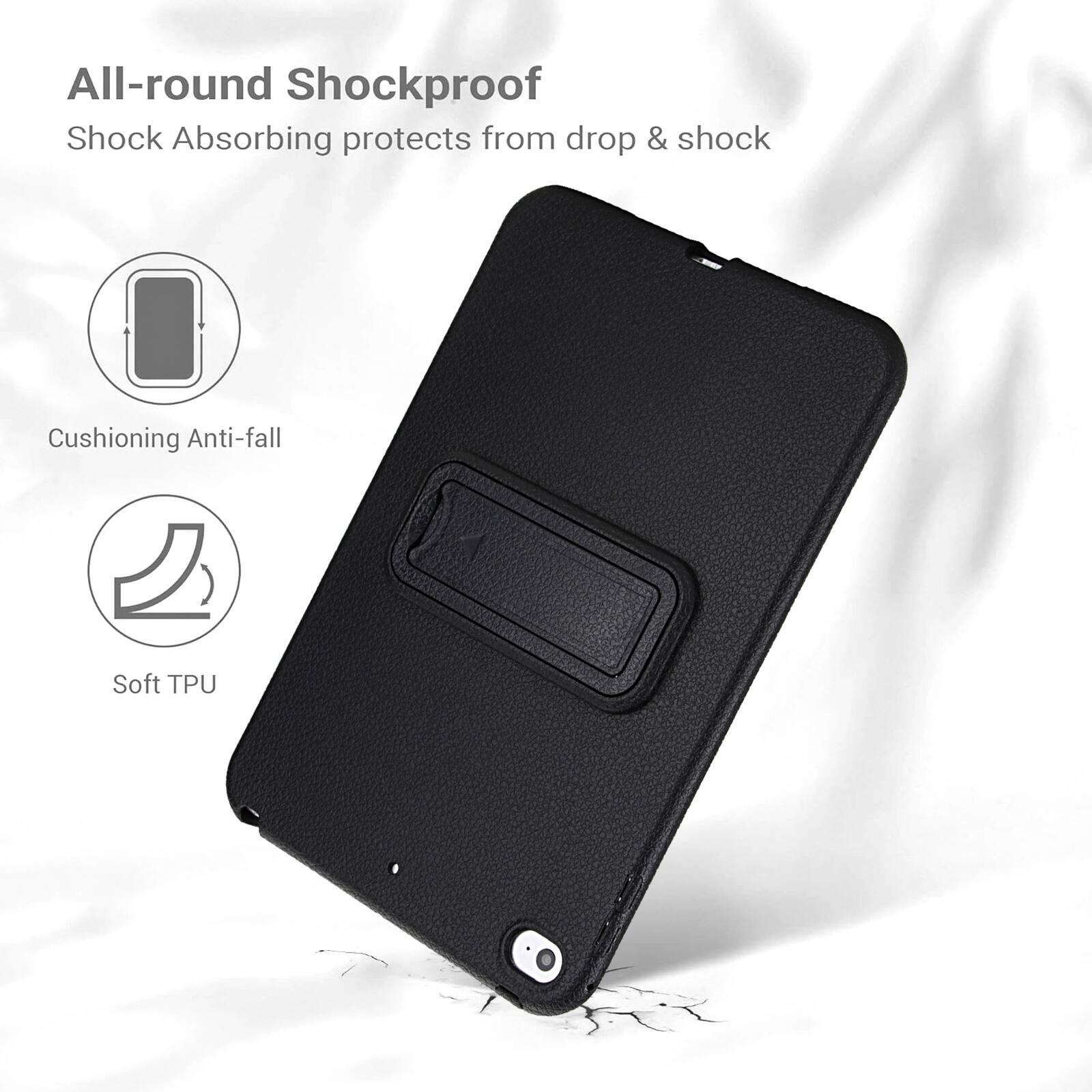 All-round Shockproof  
Shock Absorbing protects from drop & shock  
Cushioning Anti-fall  
Soft TPU