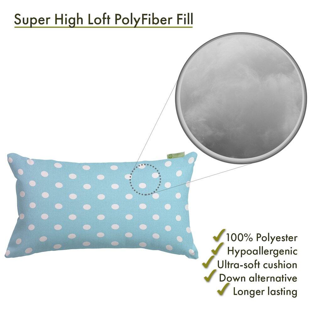 Super High Loft PolyFiber Fill

- 100% Polyester
- Hypoallergenic
- Ultra-soft cushion
- Down alternative
- Longer lasting