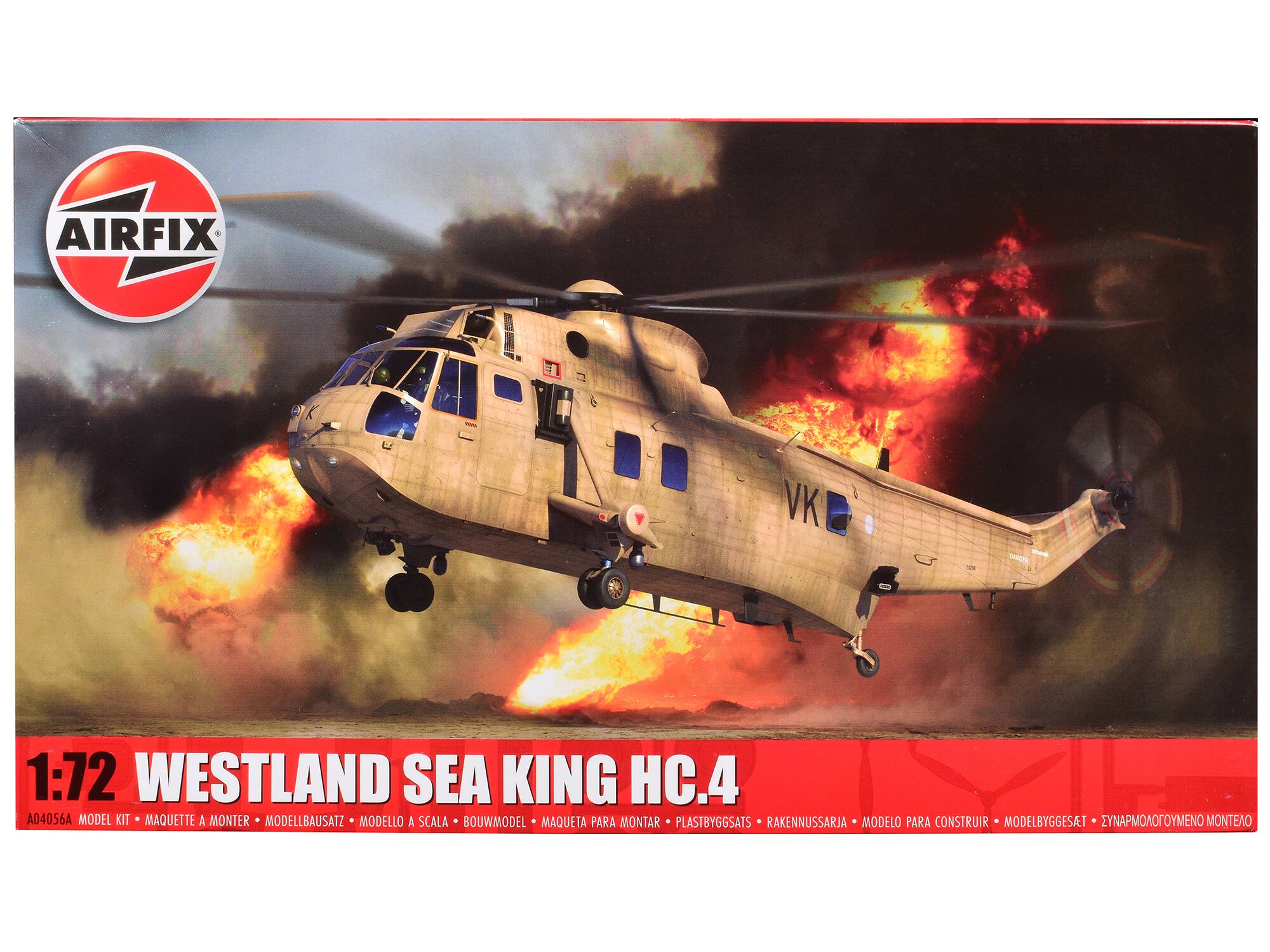AIRFIX  
1:72 WESTLAND SEA KING HC.4  
A04056A MODEL KIT • MAQUETTE A MONTER • MODELLBAUSATZ • MODELLO A SCALA • BOUWMODEL • MAQUETA PARA MONTAR • PLASTBYGGSATS • RAKENNUSSARJA • MODELO PARA CONSTRUIR • MODELBYGGESAT • ΣΥΝΑΡΜΟΣΤΟΥΜΕΝΟ ΜΟΝΤΕΛΟ