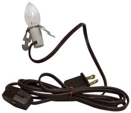 BreeBe - Clip Light w/5W Bulb Cord - Brown