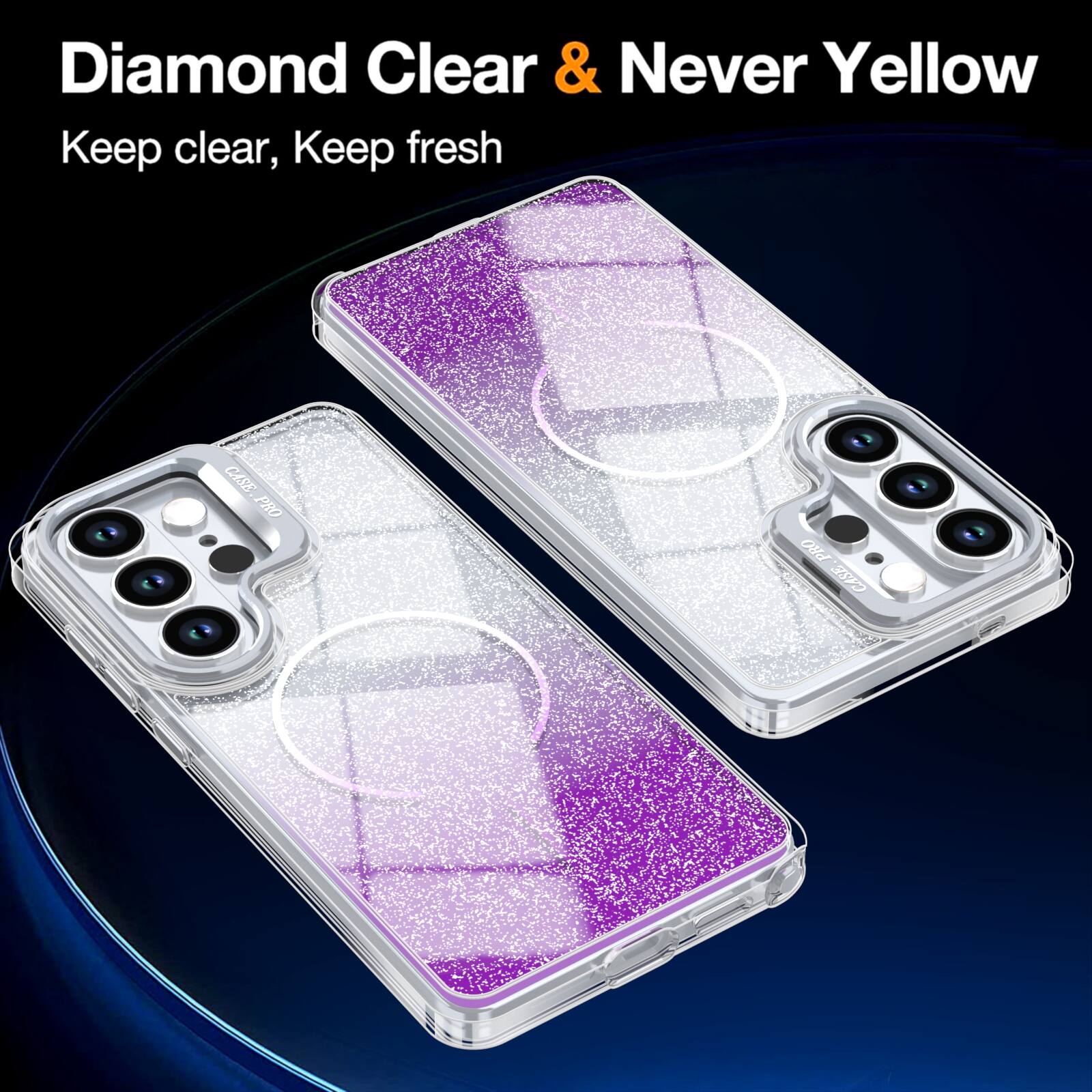 Diamond Clear & Never Yellow  
Keep clear, Keep fresh