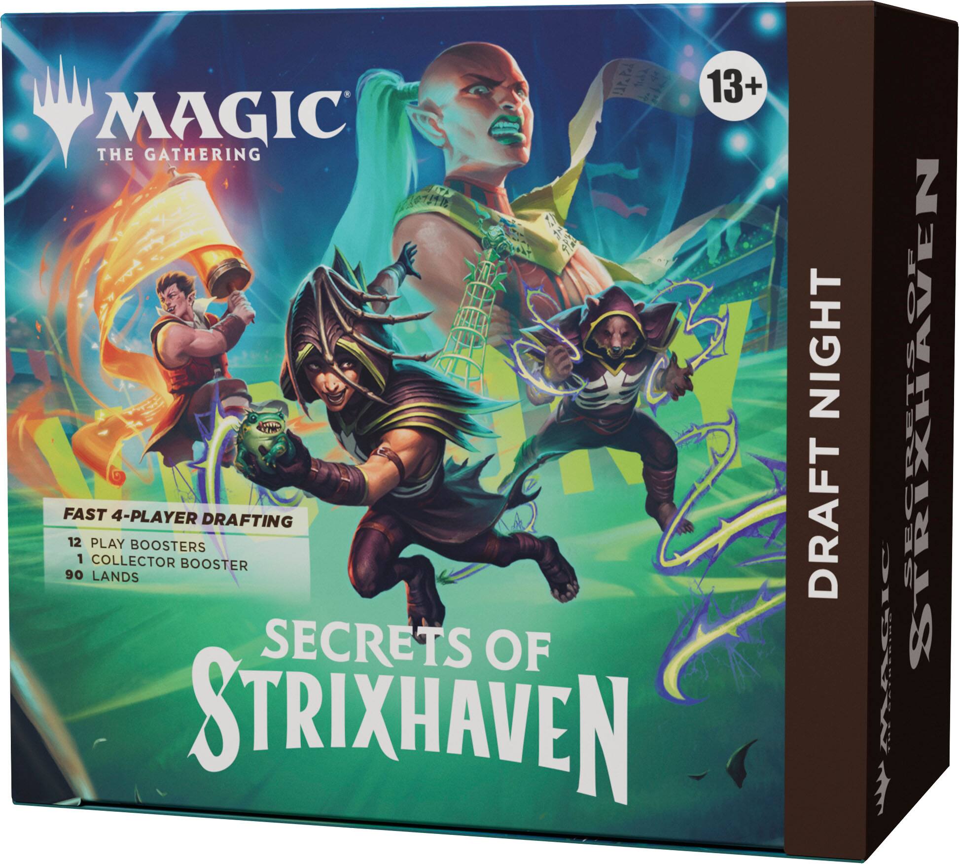13+ MAGIC THE GATHERING - ATH FAST 4-PLAYER DRAFTING 12 PLAY BOOSTERS 1 COLLECTOR BOOSTER 90 LANDS SECRETS OF STRIXHAVEN NIGHT DRAFT OF SECRETS OF STRIXHAVEN