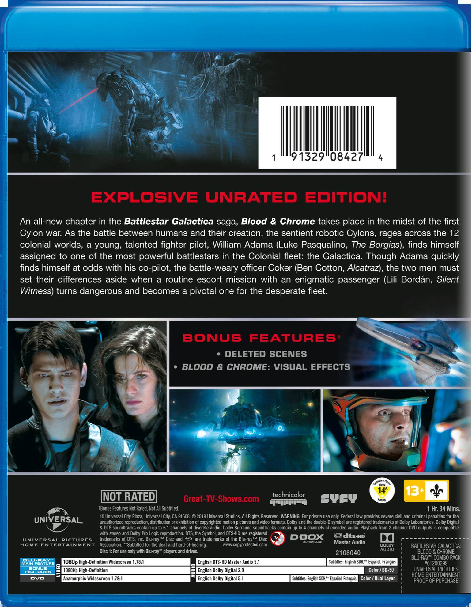 Angle. Battlestar Galactica: Blood and Chrome (Unrated Edition) [Blu-ray].