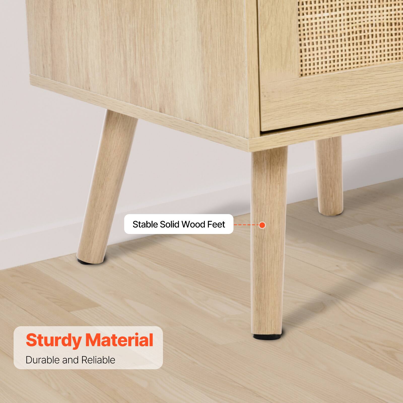 Stable Solid Wood Feet

Sturdy Material  
Durable and Reliable