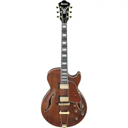 Front. Ibanez - Ibanez Artcore Expressionist Series AG95MG Electric Guitar, Dark Amber.